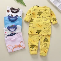 children winter clothing set thermal underwear cotton girls long sleeve tops baby 2 piece boys pajamas home toddler boy clothes