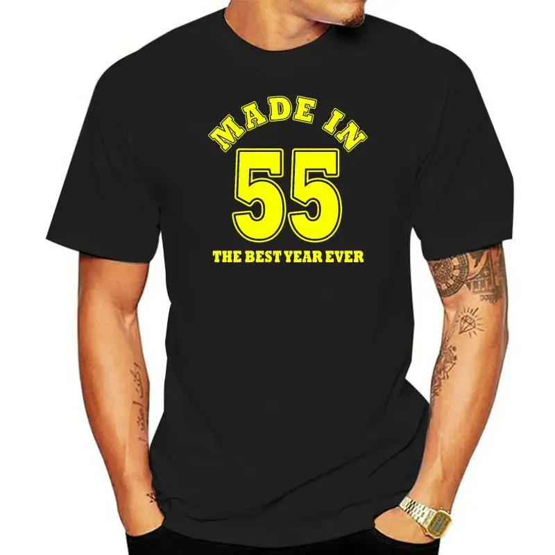 

T-Shirt Made In 55 T Shirt 1955 Year De Naissance Anniversaire Birthday 50'S 2023 New Arrival Men Great Quality Cotton T Shirts