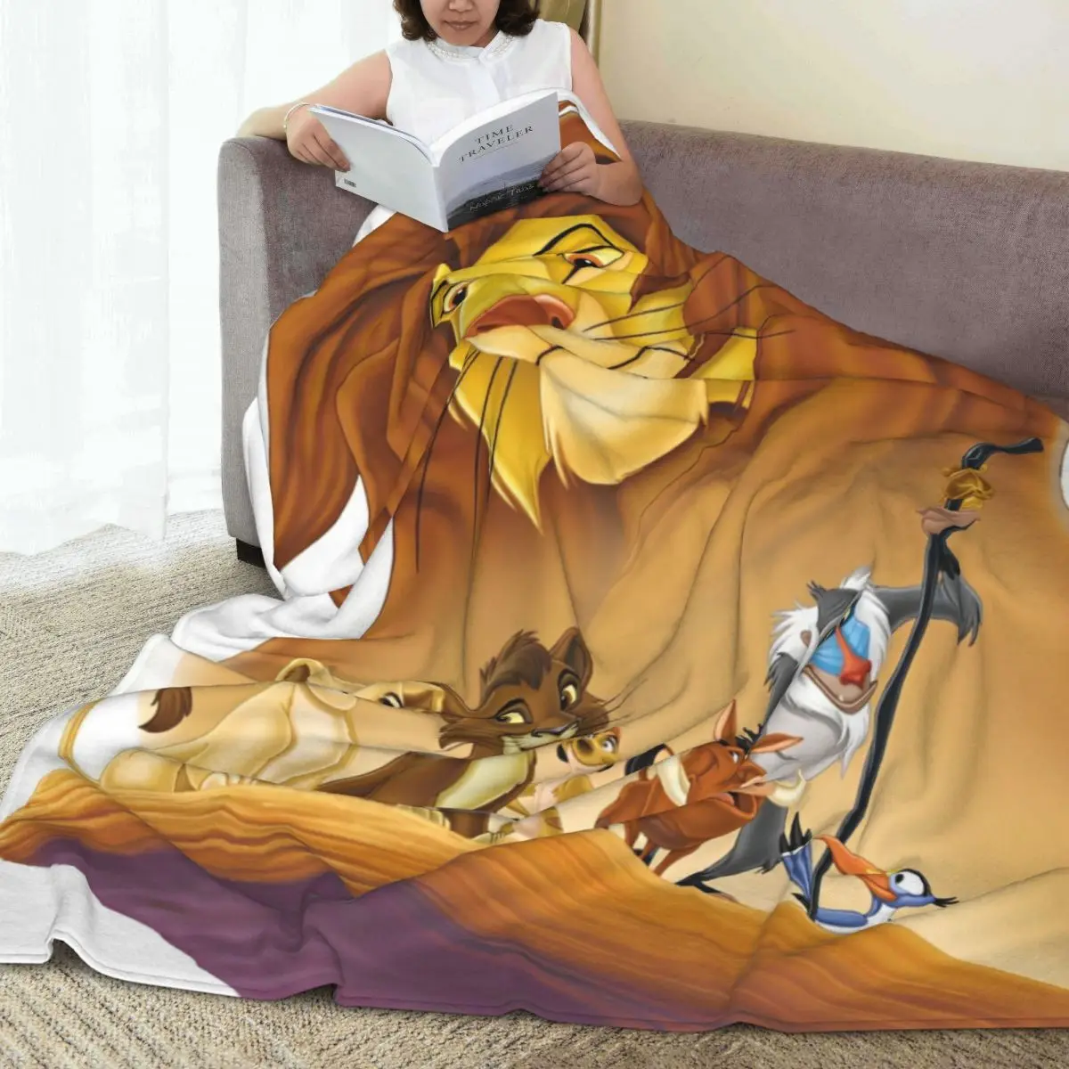 Одеяло Simba The Lion King американское анимированное пленочное теплое мягкое плюшевое