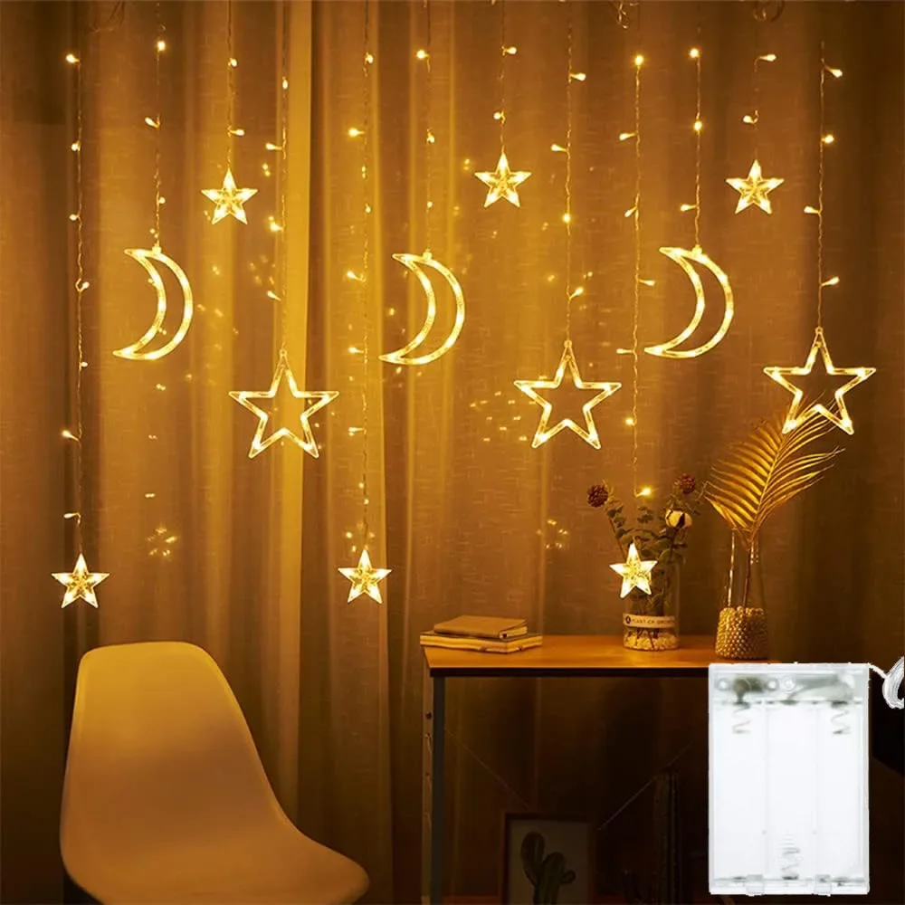 

Звездные лунные занавески LED, теплый белый, 3,5 м