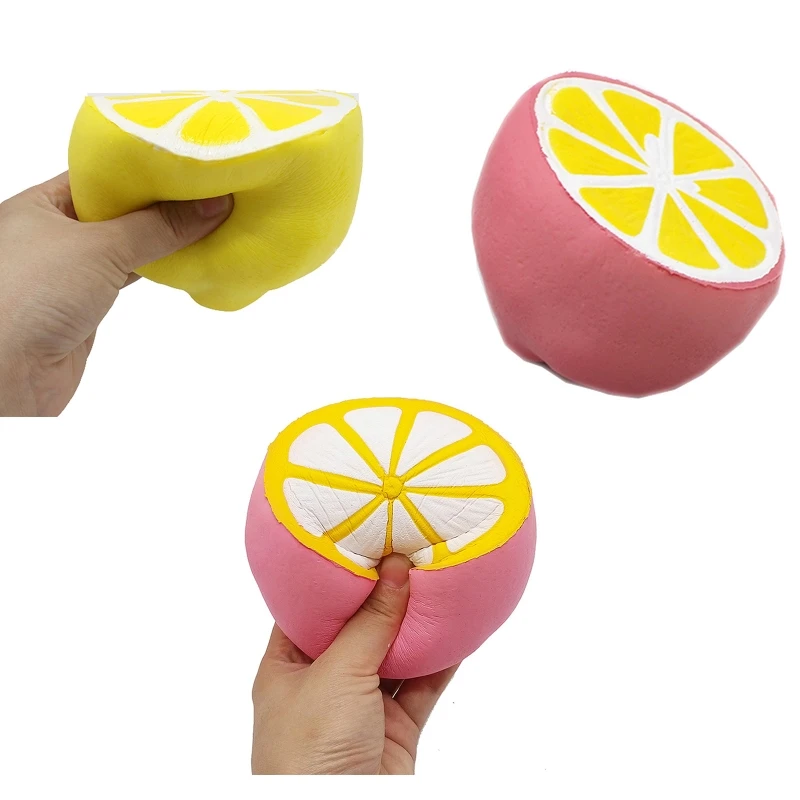 

Sponge Lemon Fruit Vent Toy Prank Food Office Anxiety Relief Finger Toy