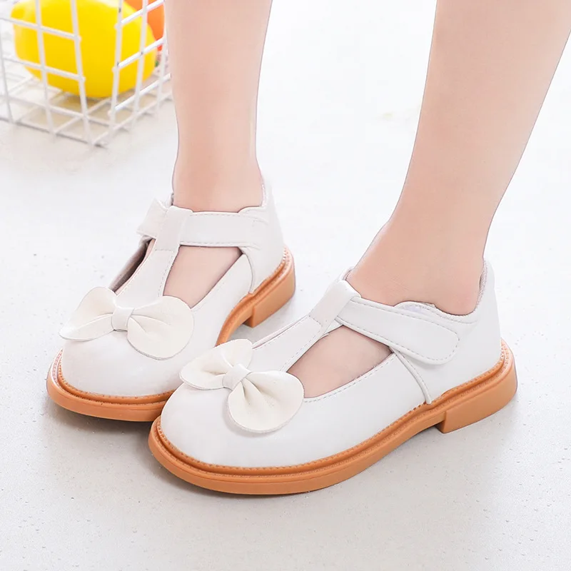 Детская обувь для девочек, Туфли Мэри Джейн с бантом и Т-образным ремешком, черные, белые кожаные туфли для девочек, школьные детские туфли на плоской подошве, Размеры 26-36, CSH1508 Детская обувь для девочек, Туфли Мэри Джейн с бантом и Т-образным ремешком, черные, белые кожаные туфли для девочек, школьные детские туфли на плоской подошве, Размеры 26-36, CSH1508