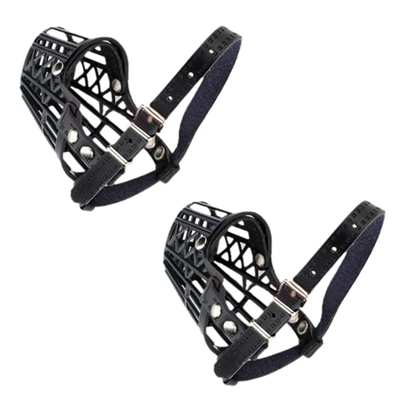 

HOT SALE 2X Dog Pet Puppy Muzzle Basket Cage XL