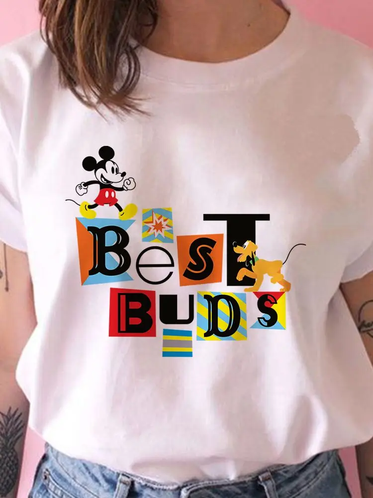 Disney футболка женская летняя новинка Минни Микки Маус популярная романтическая