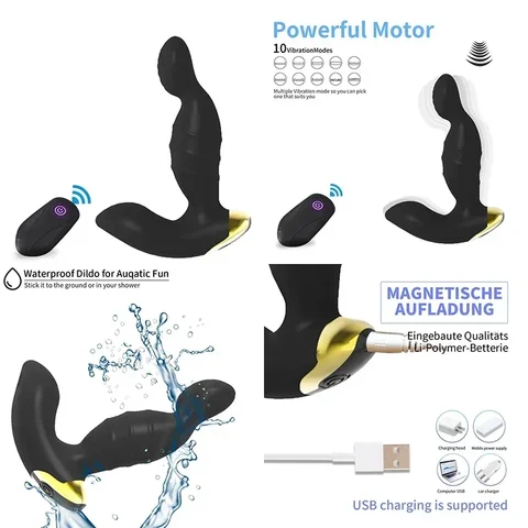 Анальная пробка Deepthroat, мужской тренажер для упражнений, Вибрирующая Анальная пробка, прозрачная металлическая игрушка для взрослых