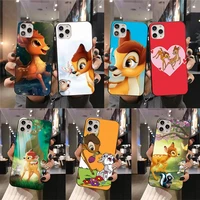 cute cartoon bambi phone case for iphone 13 12 11 pro mini xs max 8 7 plus x se 2020 xr cover