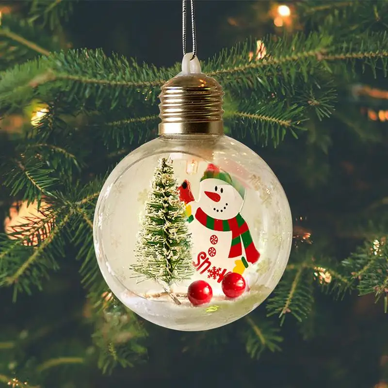 Освещенные елочные шары Освещенный декор рождественских шаров Акриловый