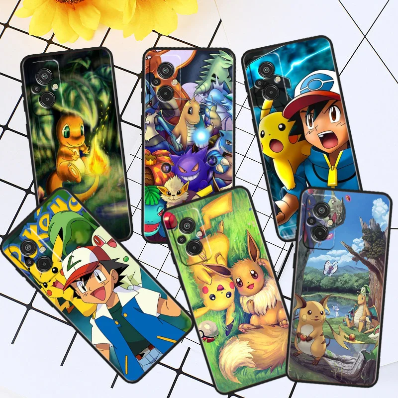 

Pokemon Pikachu Cute Phone Case For Xiaomi Redmi A1 12C 11A 11 10C 10 9T 9AT 9A 10A 9C 9 8A 8A 7A 7 Plus Black Cover