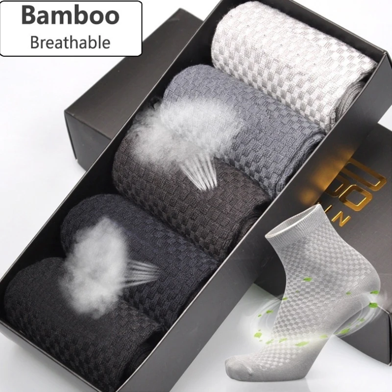 

Men Bamboo Fiber Socks Business Anti-Bacterial Deodorant Breathable Sock