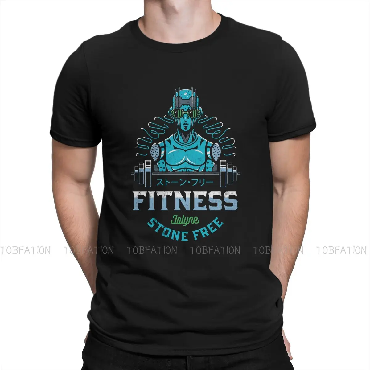 

JoJo's Bizarre Adventure Stone Free Fitness T Shirt Harajuku Punk Men's Tshirt Oversized O-Neck Men Clothing