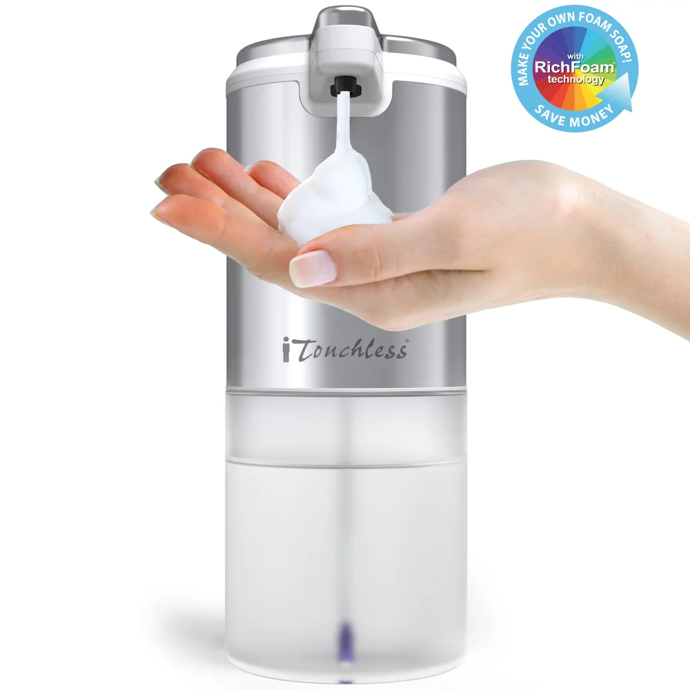 

Stainless Steel Ultraclean 11 fl oz/325 ml Sensor Foam Soap Dispenser, Rust-Free Ivory White Automatic Touchless Pump