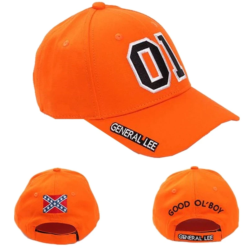 

ew General Lee Cosplay Hat Embroidery Unisex Cotton Orange Good OL' Boy Dukes Adjustable Baseball Cap Accessories Sunhat Gift