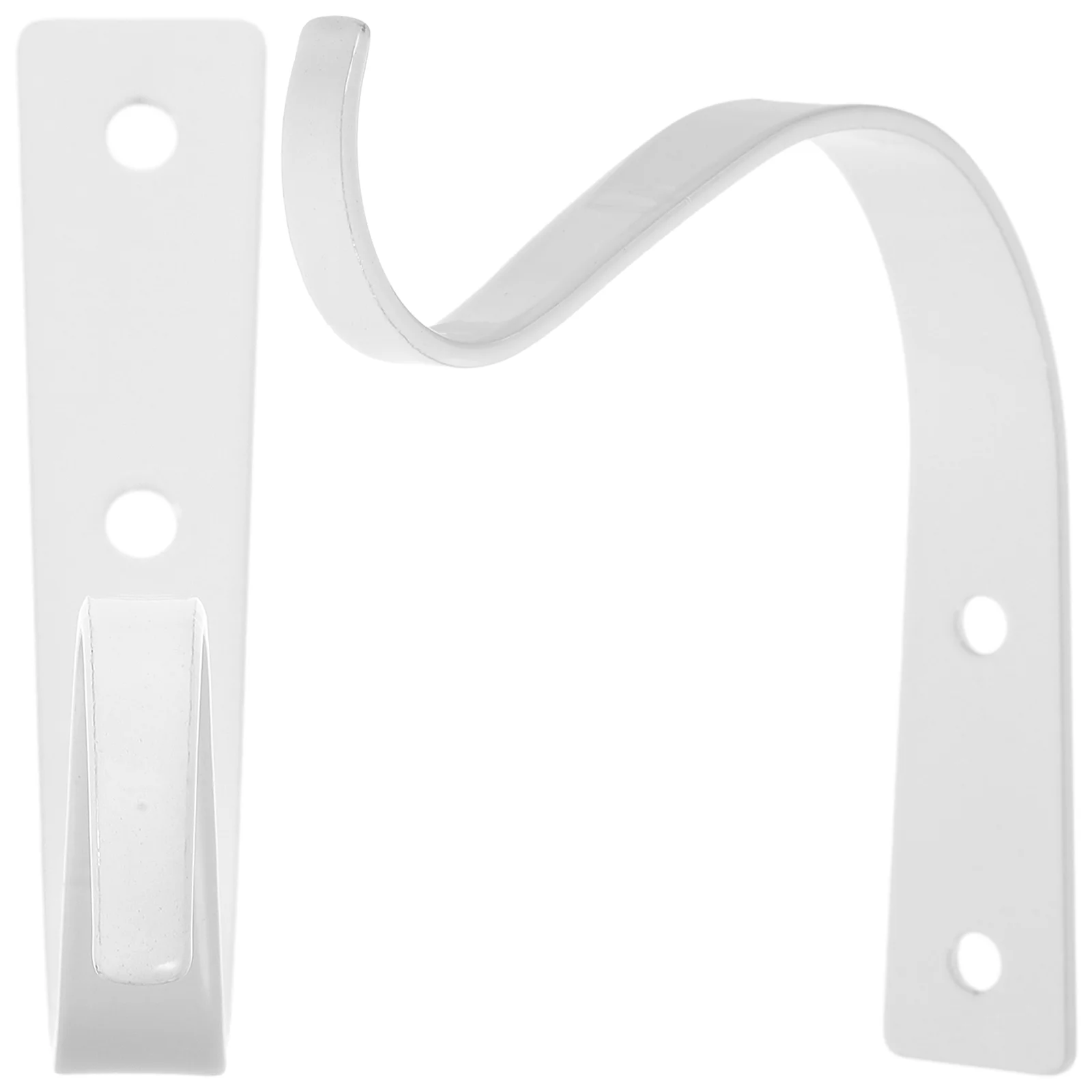 

2 Pcs Wrought Iron Flower Basket Hook Pot Lantern Bracket Hangers Wall Hanging Railing Planter Hooks Outdoor Holder