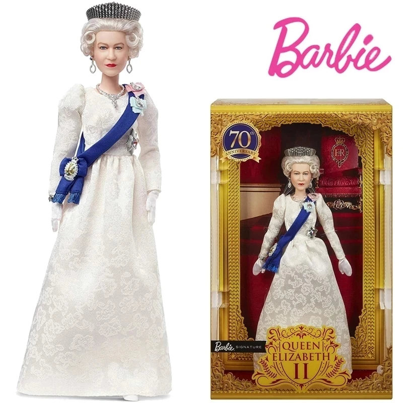 

2022 Barbie U.K.NEW 11.5inch Signature Queen Elizabeth Ii Platinum Jubilee Pop Toy Royalty Monarchy For Collectors HCB96
