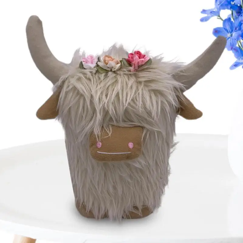 

Мягкая и милая плюшевая кукла в виде головы коровы, 20 см