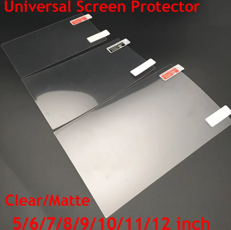 

3pcs Universal 5/6/7/8/9/10/11/12inch Screen Protectors Clear/Matte Protective Film mobile Smart phone Tablet/Car GPS LCD/MP3 4