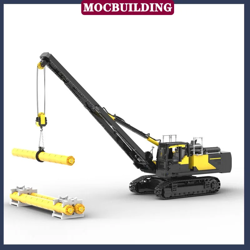 Модель строительного блока MOC Technology Crane сборный городской экскаватор
