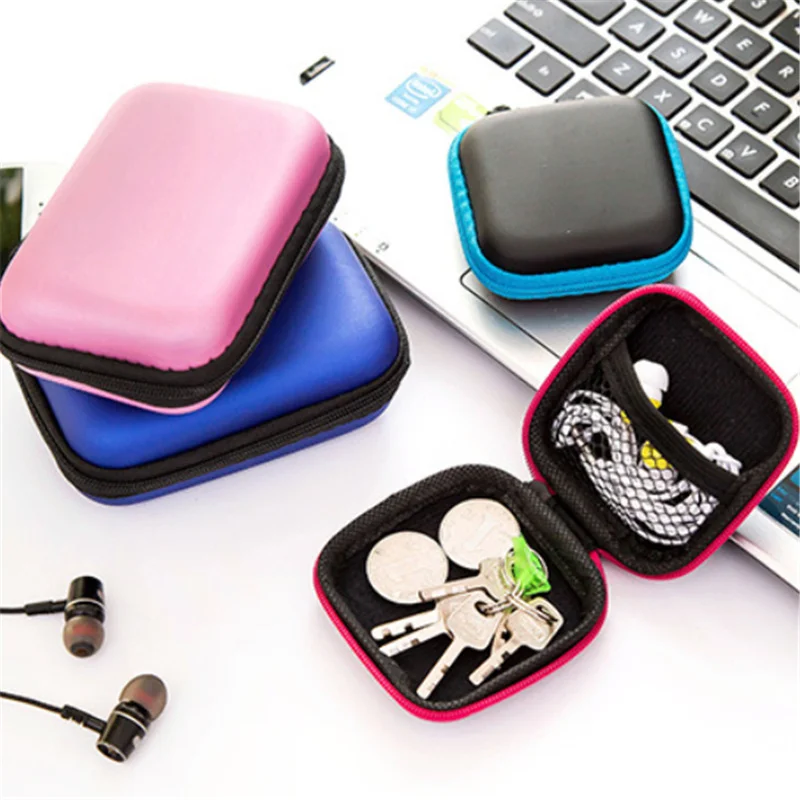 

Earphone Holder Case Storage Carrying Hard Bag Box Case For Earphone Headphone Accessories Earbuds Memory Card USB Cable Box