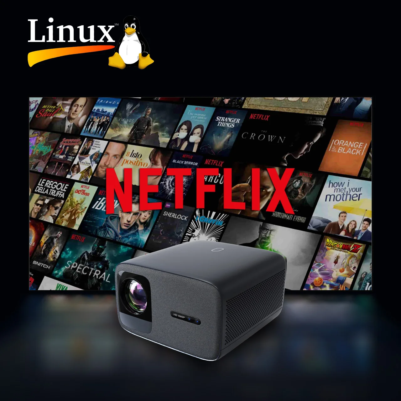 Фото OEM/ODM Wupro 412A Игровой проектор LinuxOS для домашнего кинотеатра 700 ASNI люмен Автофокус 4K Поддержка видео Смарт-проектор №3