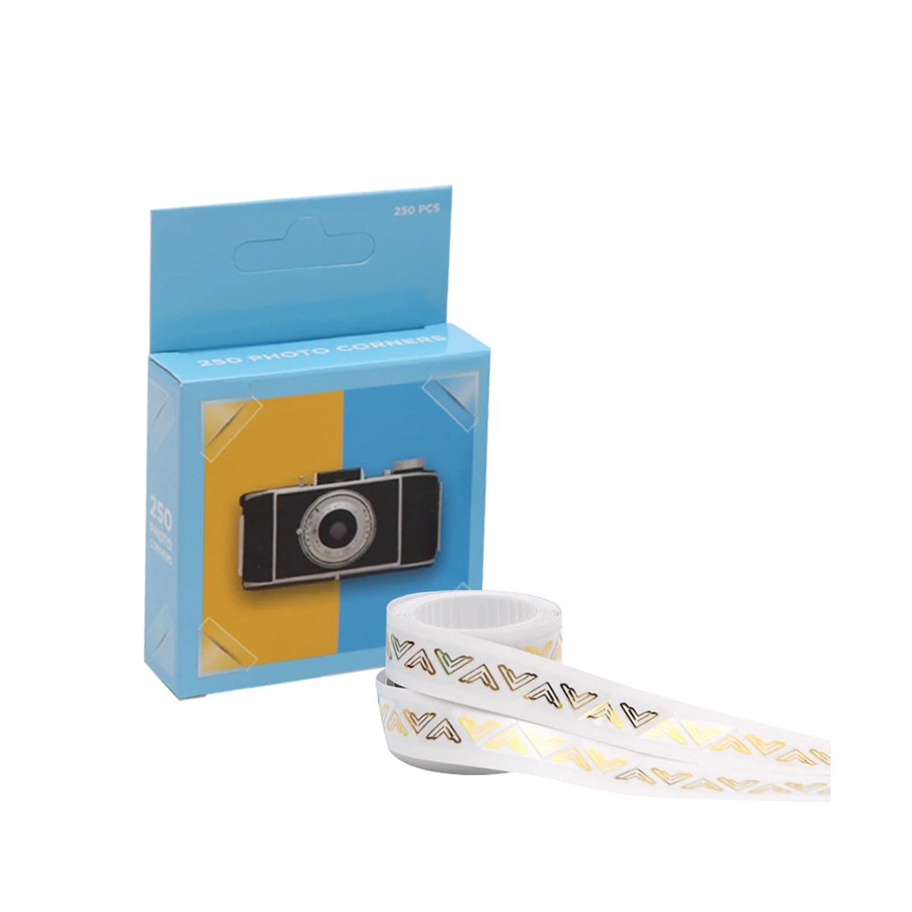 

250Pcs Corner Sticker Simple DIY Photo Album Tape Crafting Scrapbooking Tapes Handmade Accessories Frame Pictures