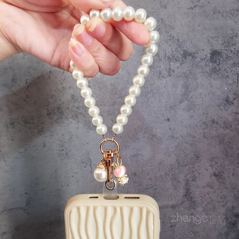 Драгоценный камень кролик жемчуг подвеска зажим для мобильного телефона ремешок