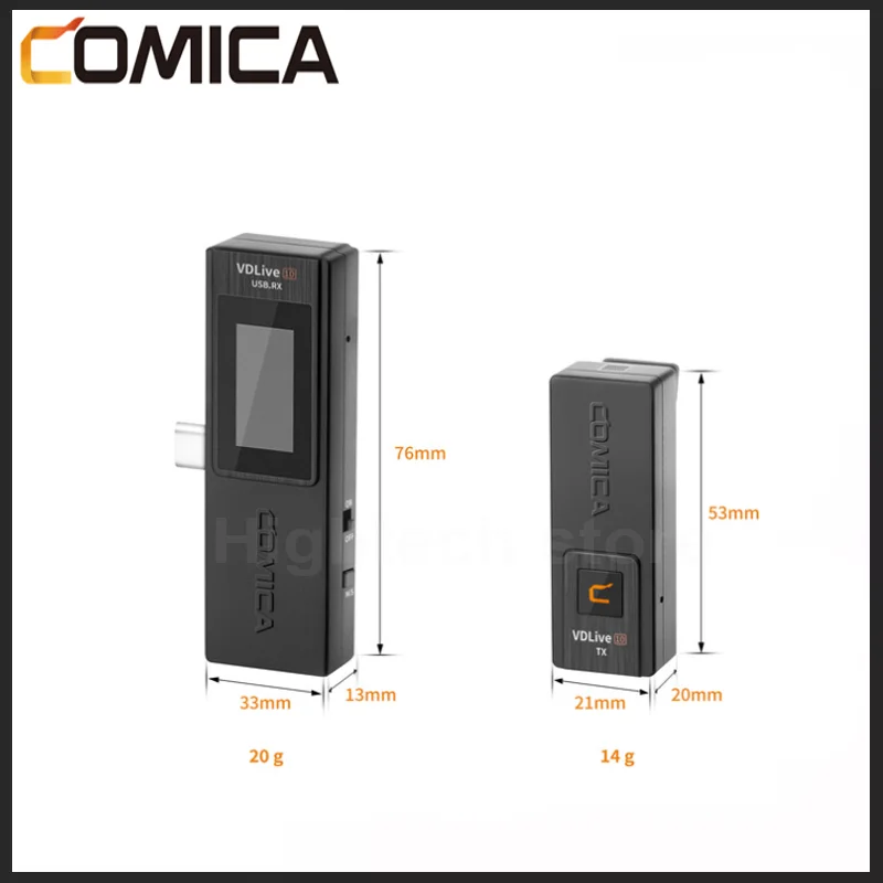 Двойная Беспроводная микрофонная система Comica VDLIVE 10 2 4G с зарядным чехлом