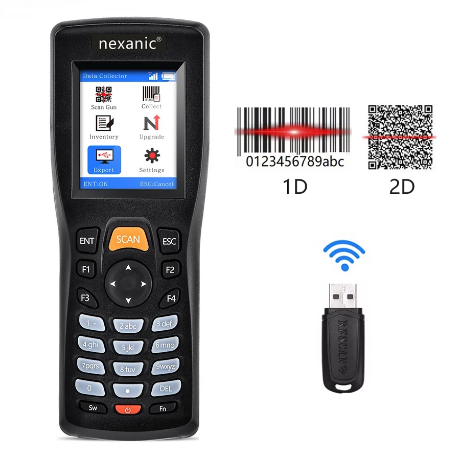 Беспроводной сканер штрих-кода nexolic 8103T QR 2D 1D складской счетчик коллектор