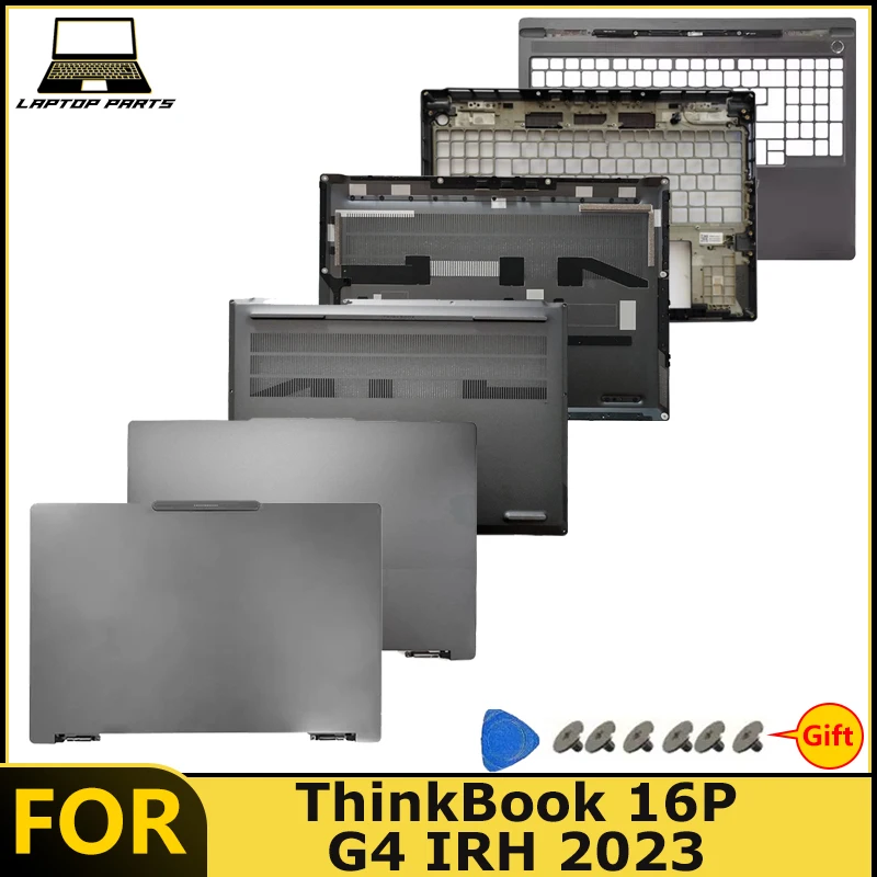 Фото Для ноутбука ThinkBook 16p G4 IRH 2023: задняя крышка экрана, подставка для рук, нижний корпус, петли. Новые запасные части. №1