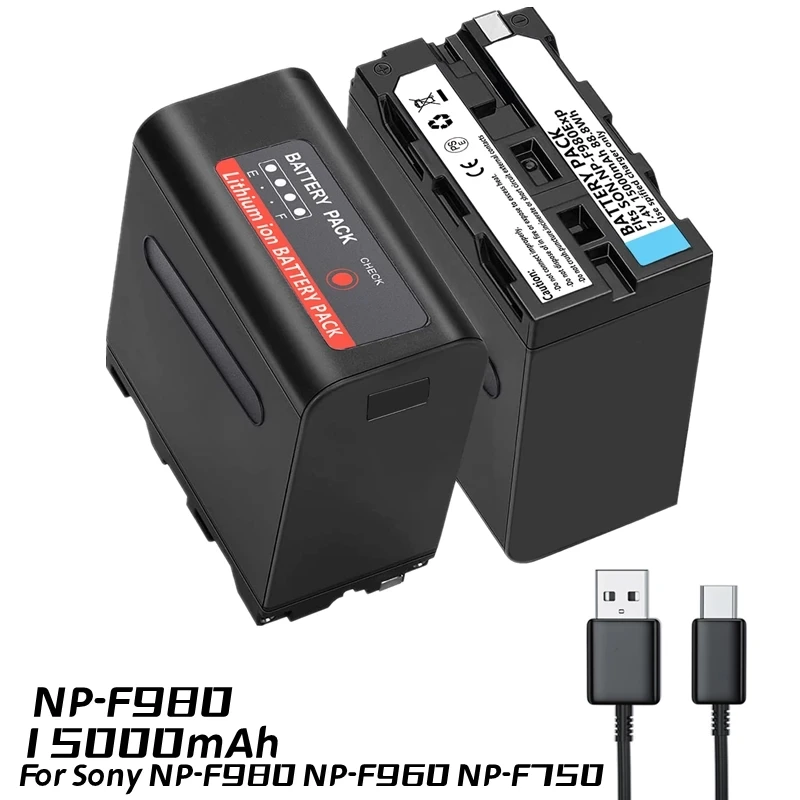 

Аккумулятор 15000 мА · ч np-f980 f960 f970 npf980 реализует выход USB зарядки Sony ccd-trv35 trv940 ccd-rv100 series