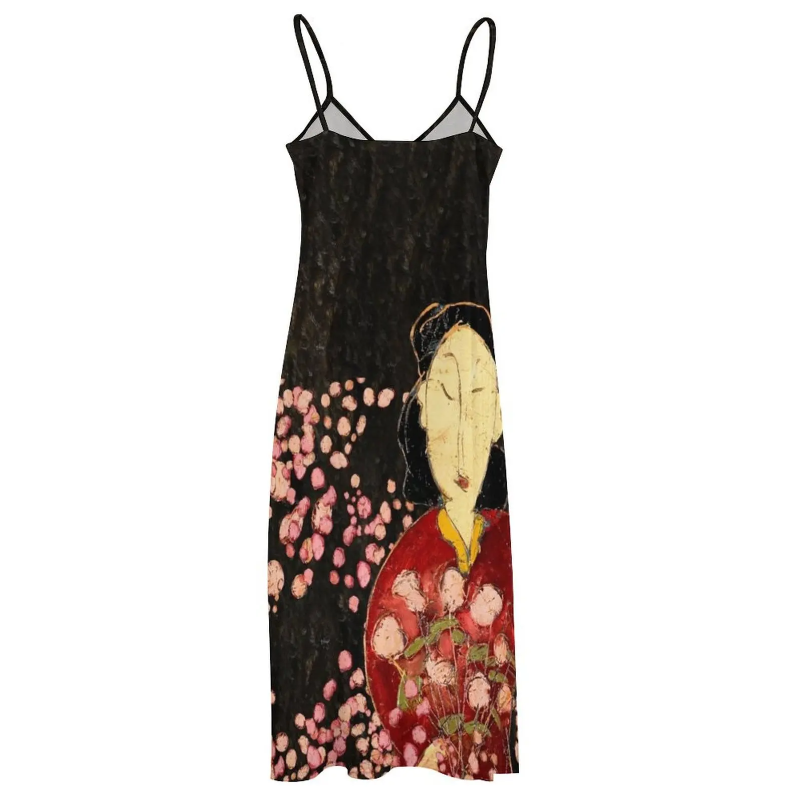 Ume с вишневым цветком длинное платье без рукавов роскошные вечерние платья для