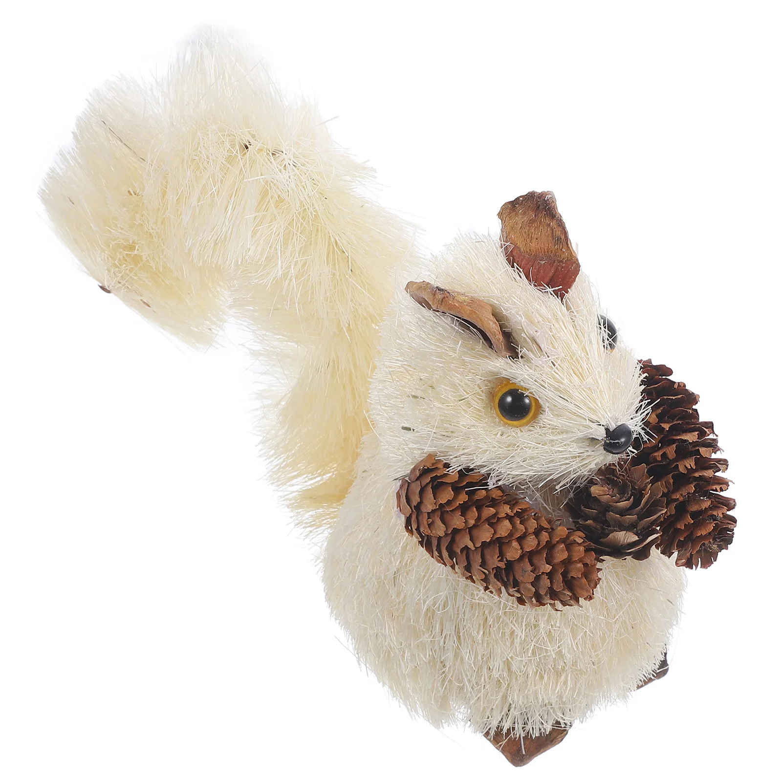 

Straw Woven Squirrel Figurine Decorative Squirrel Animal Statue Garden Squirrel Figurine Decoration