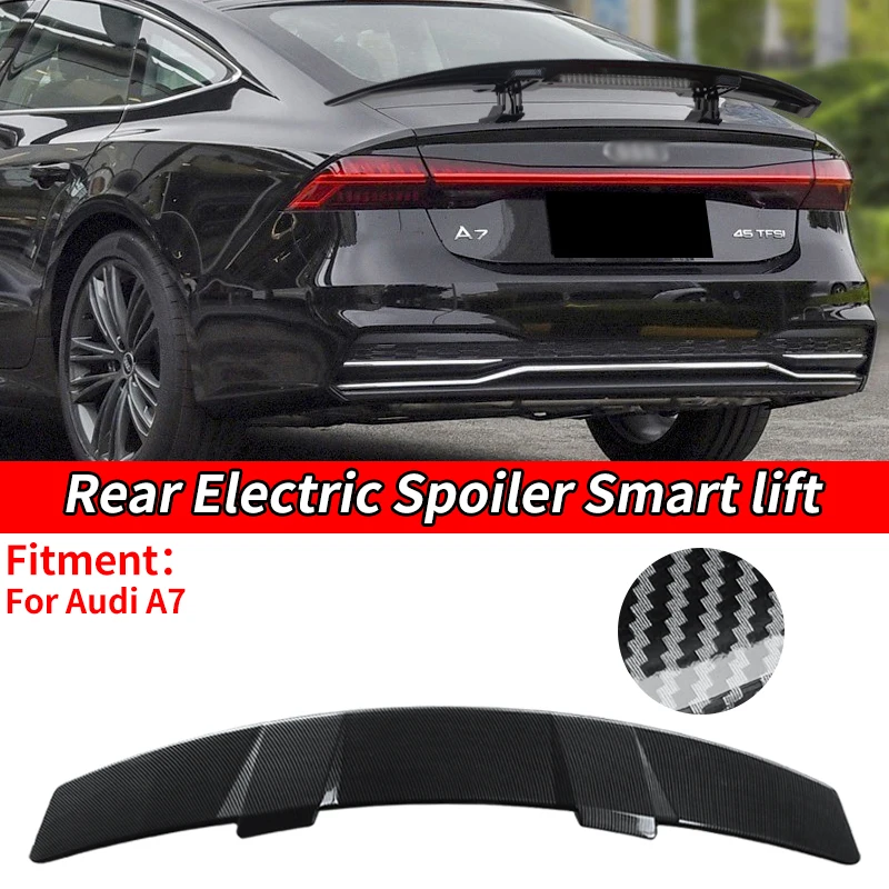 

Car Electric Rear Spoiler Wing Trunk Tail Remote Control Modification Accessorie ABS For Audi A7L 2009 12 15 16 18 19 20 21 2022