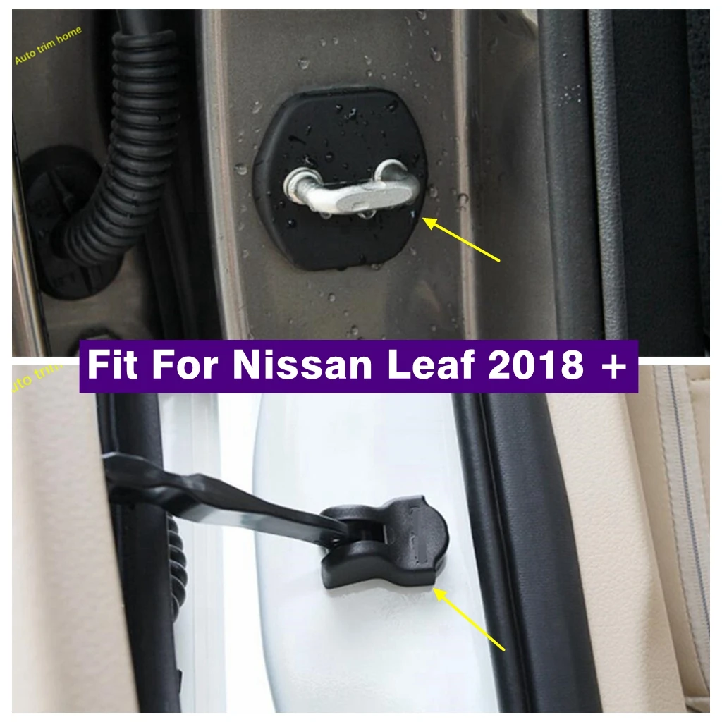 

Inner Car Door Lock + Door Check Arm Stop Rust Waterproof Protection Cover Black Fit For Nissan Leaf 2018 - 2022 Accessories