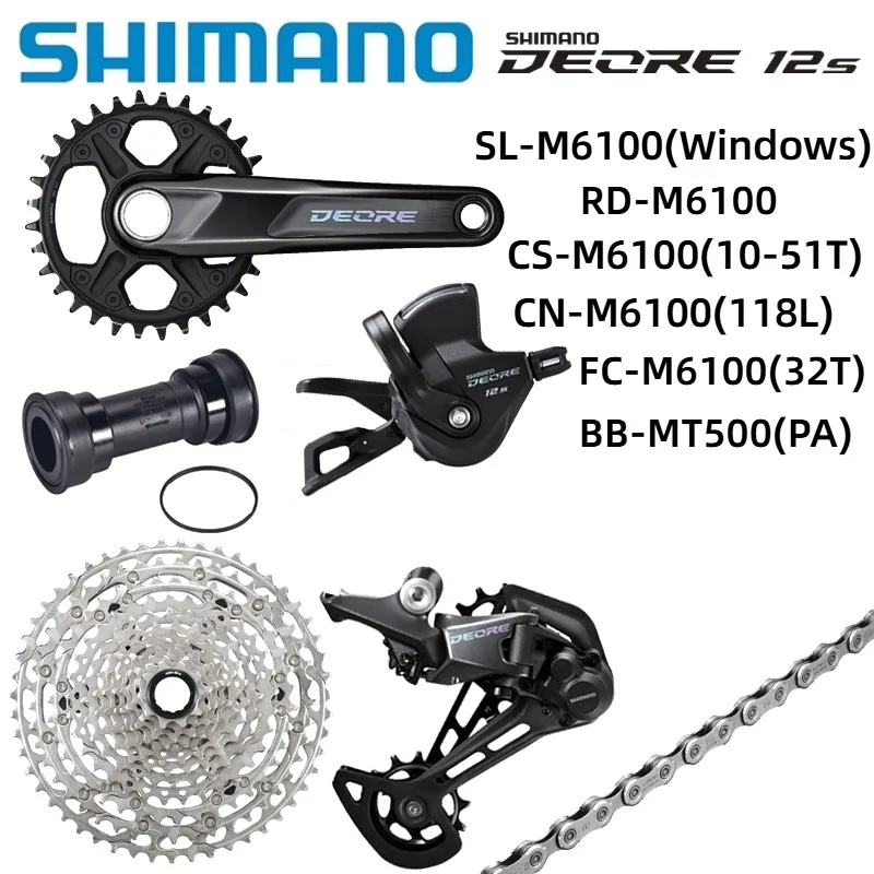 SHIMANO DEORE M6100 12-скоростная группа с задней цепью переключения передач FC-M6100 Нижняя