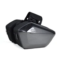 Motocentric Carbon Fiber Motorcycle Saddle Bag Waterproof Motorbike Side Bag Large Capacity 60L Saddlebags & Raincoat (2pcs/set)