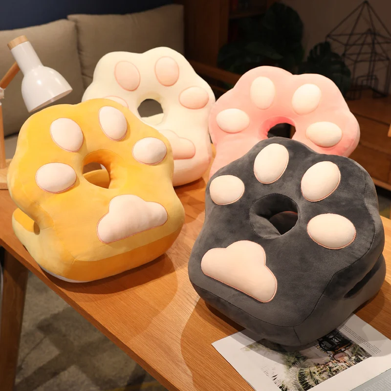 

40cm Soft Cartoon Plush Cat Claw Bear Paw Nap Pillow Stuffed Comfortable Office Sleep For Girlfriend Kid Son Daughter Cute Gift