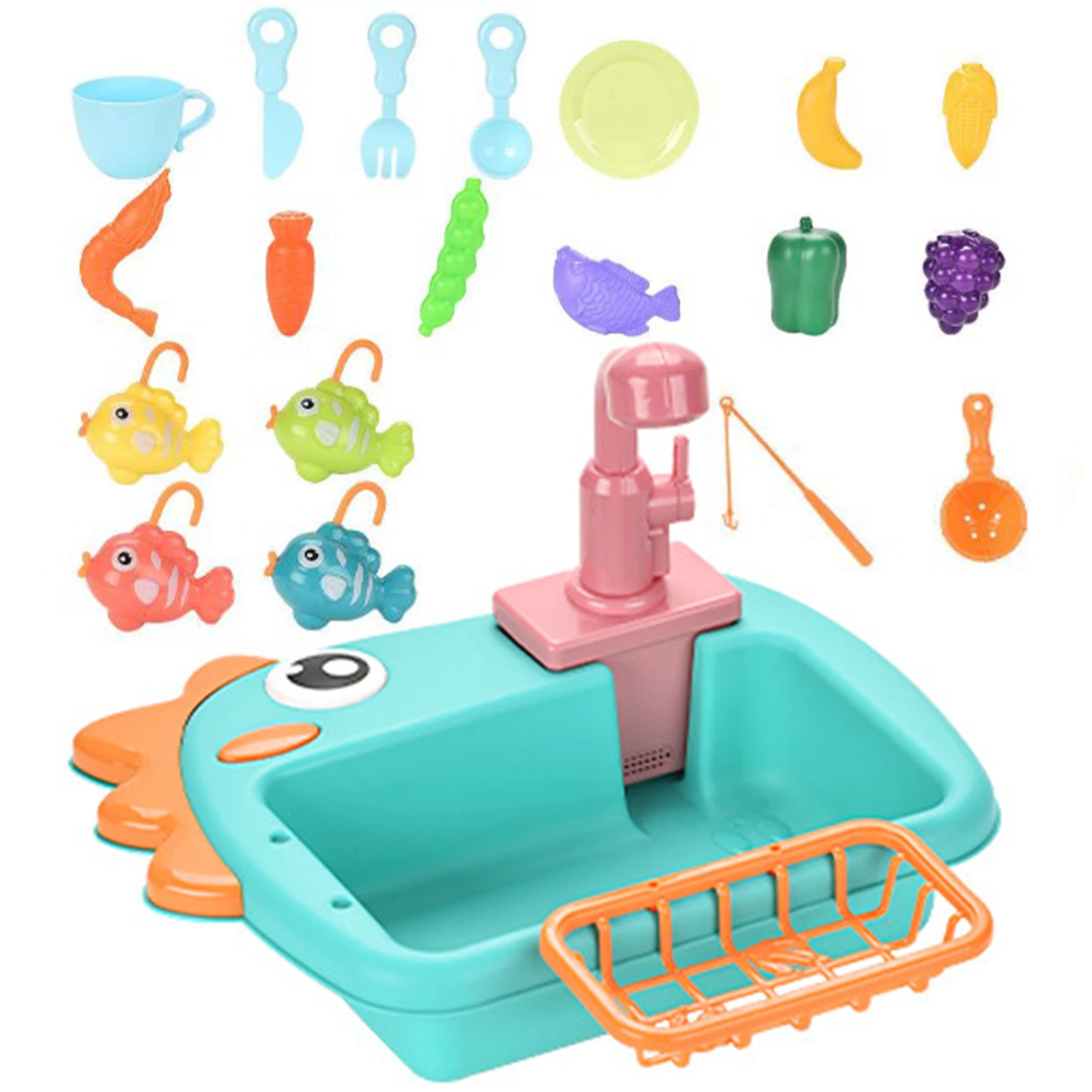 

Детская игрушка для кухонной раковины, набор для мытья посуды, игрушки, ролевые игры для дома, Детская имитация электрической кухонной посу...