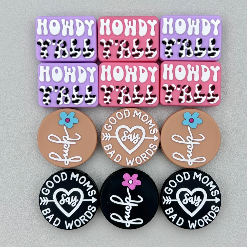 

10PC Baby Silicone Bead Square Brand Beads Teethe Baby DIY String Pen Bead Nipple Chains Jewelry Accessories Baby Kawai Gifts