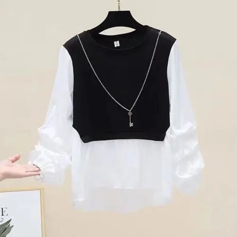 

Женская одежда Новинка Осень-зима модный простой однотонный Универсальный пуловер со складками с круглым вырезом и длинным рукавом