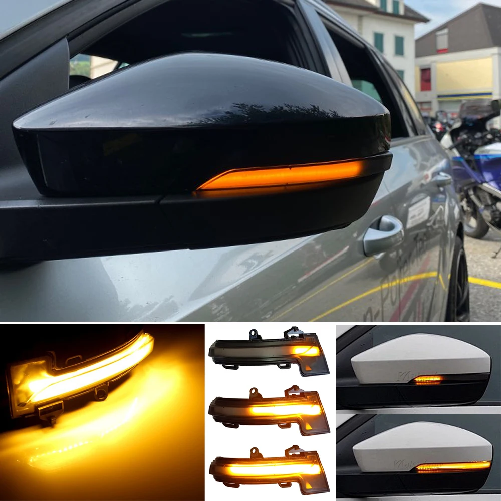 

LED Side Wing Rearview Mirror Indicator Blinker Repeater Dynamic Turn Signal Light For Skoda Octavia Mk3 5E 2013-2017 2018 2019