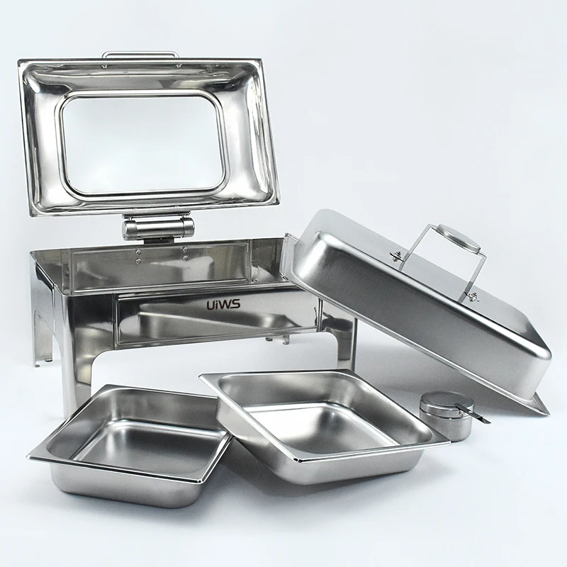 Электрический подогреватель еды из нержавеющей стали для ресторана 9 л набор