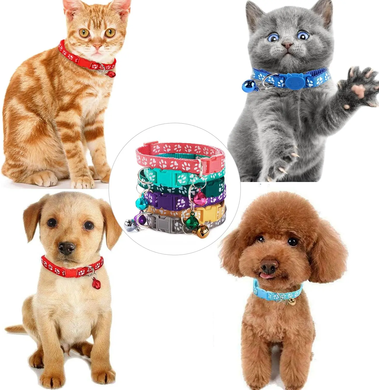 Милые аксессуары с колокольчиком для маленьких собак персонализированные