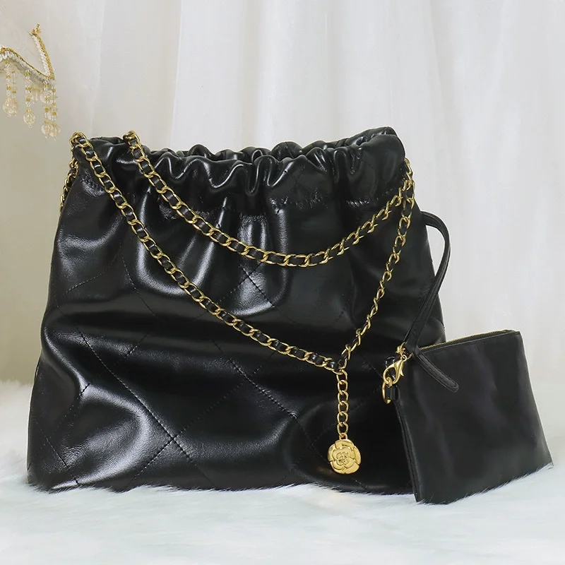 

Top Designer 100%Genuine Leather Ladies Handbags Ladies Cowhide Handbags Wallets Ladies Messenger Bags Qui chain Shoulder Luxury