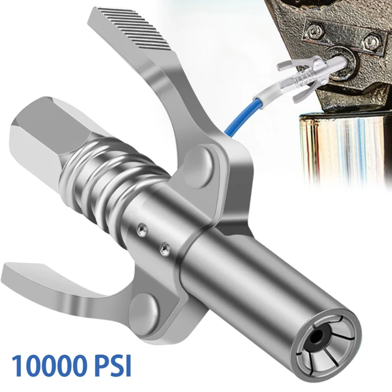 

10000 PSI Car Grease Nozzle Oiling Gun Tool Double Handle High Pressure Grease Gun Lock Clamp Car Oil Syringe Tools