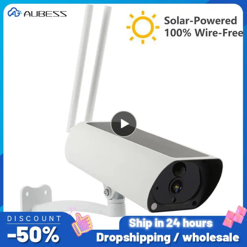 

1080P Solar IP Camera 2MP Wireless Wi-Fi Security Surveillance Waterproof Outdoor IR Night Vision Surveillance Dual antenna