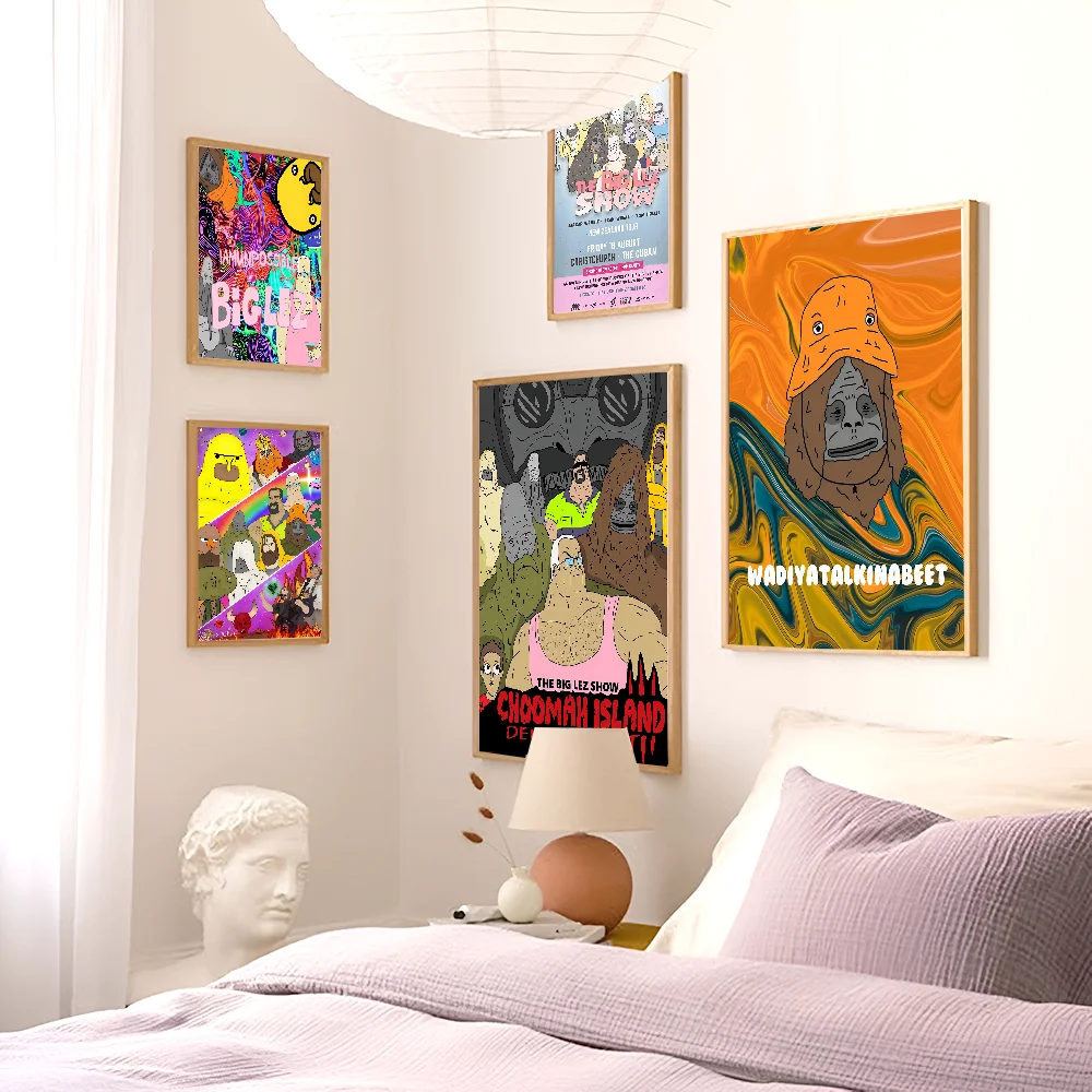 Винтажный Стиль T-big L-lez S-show Choomah Плакат Наклейки Ретро Декоративные Настенные