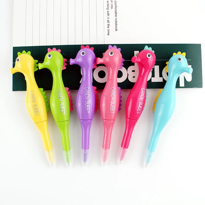 1 шт. кавайная милая Шариковая ручка с гиппокампом для детей Снова в школу, письменные принадлежности, школьные принадлежности, детские подарки