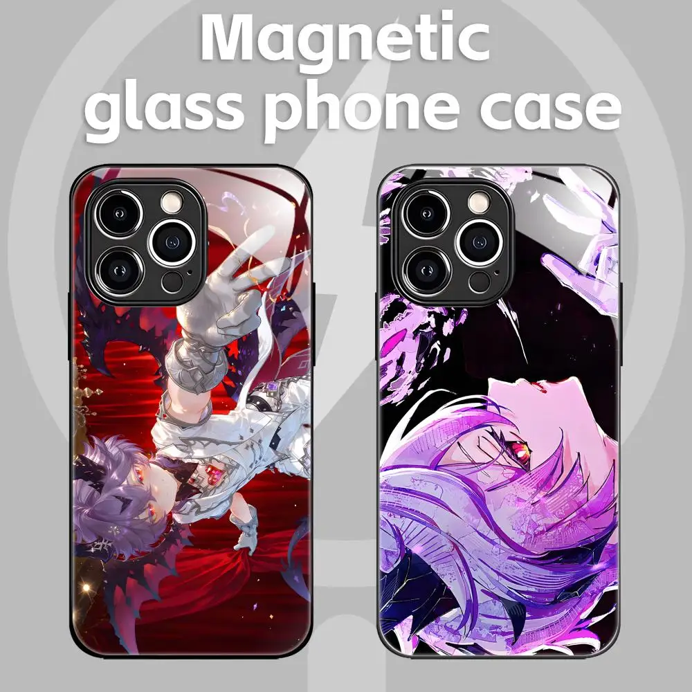 Фото Чехол для телефона Genshin Impact Durin для iPhone 17 16, 14, 13, 12, 11 X XR XS 8 Plus Mini Pro Max, стеклянный магнитный чехол №1
