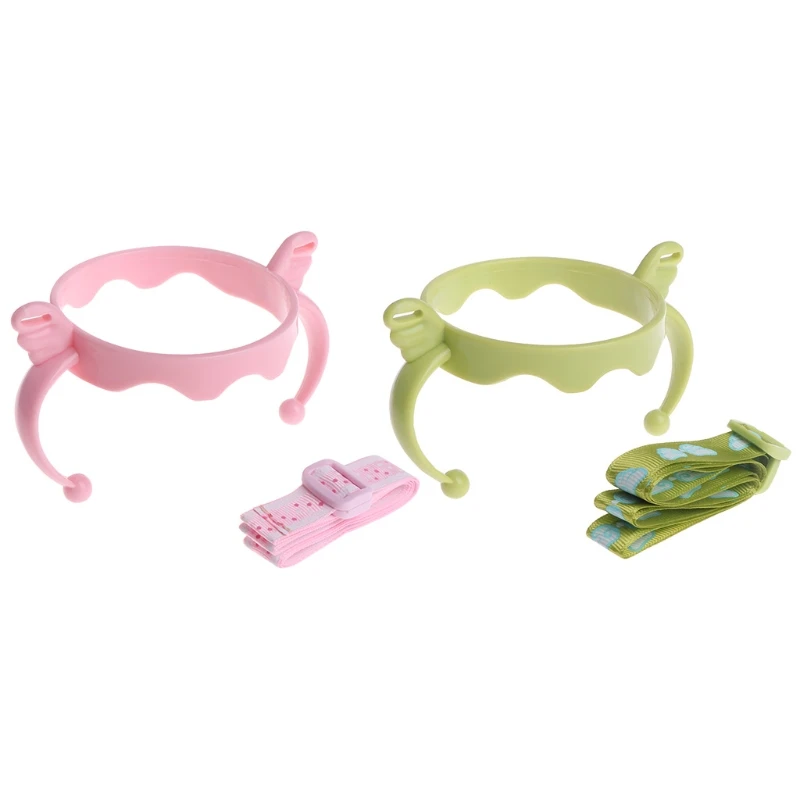 

Baby Feeding Transitional Bottle Handles + Strap 2 Count (Pink/Green) Easy Grip