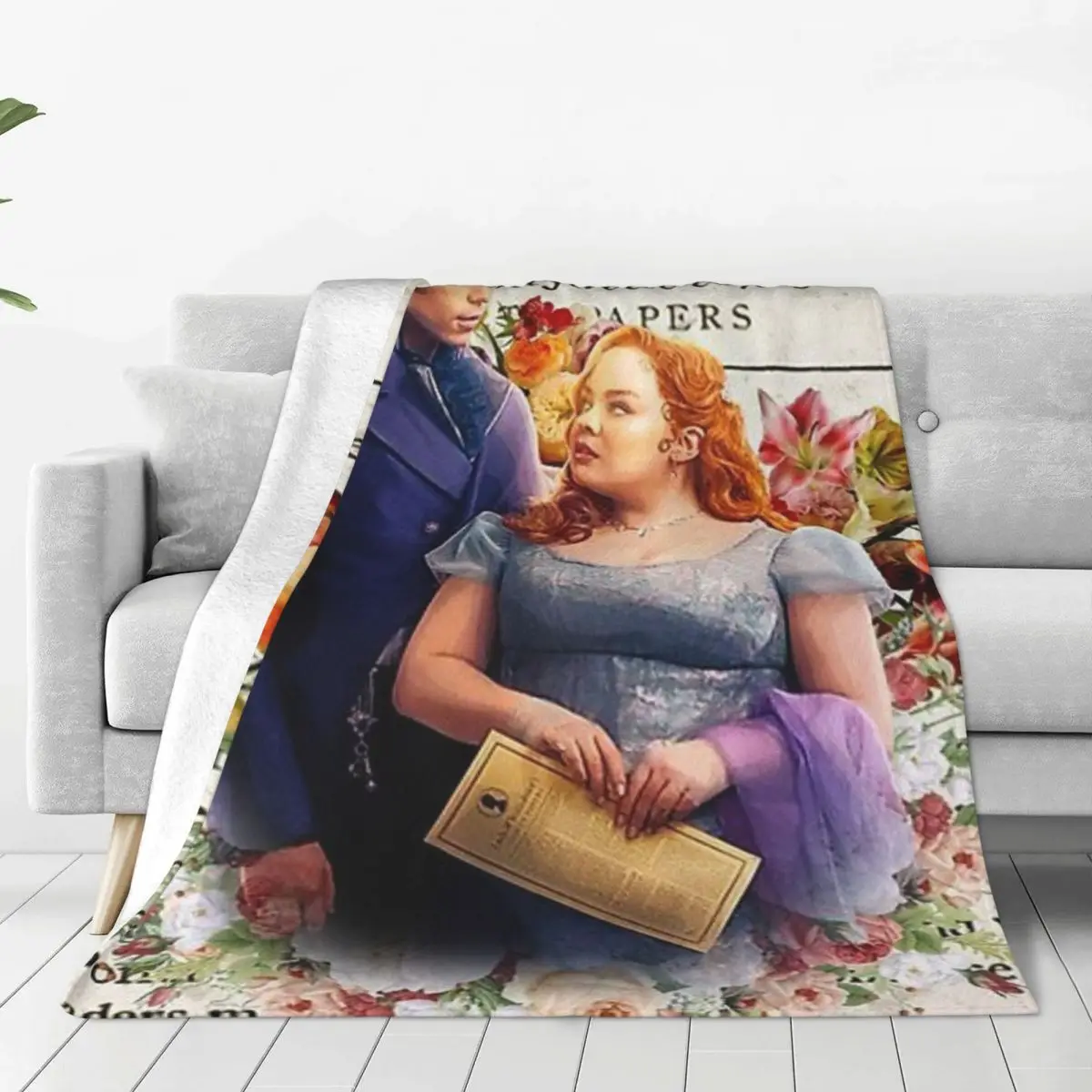 Прочное фланелевое одеяло Colin Bridgerton — флисовое Easy Care для домашнего декора и